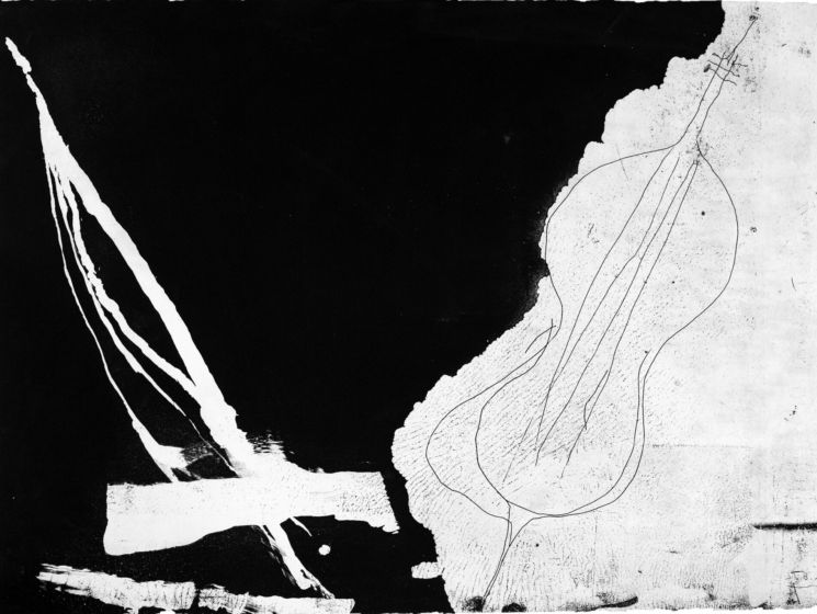 Asaf Ben Zvi, Cello, 2012, etching and aquatint, 56x76 cm, Jerusalem Print Workshop